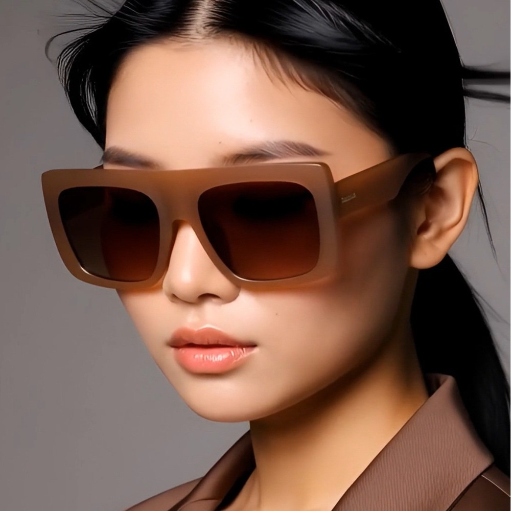 Women Oversized‎ Square Sunglasses Luxury LArge Shades Wrap Around Lentes Gafas